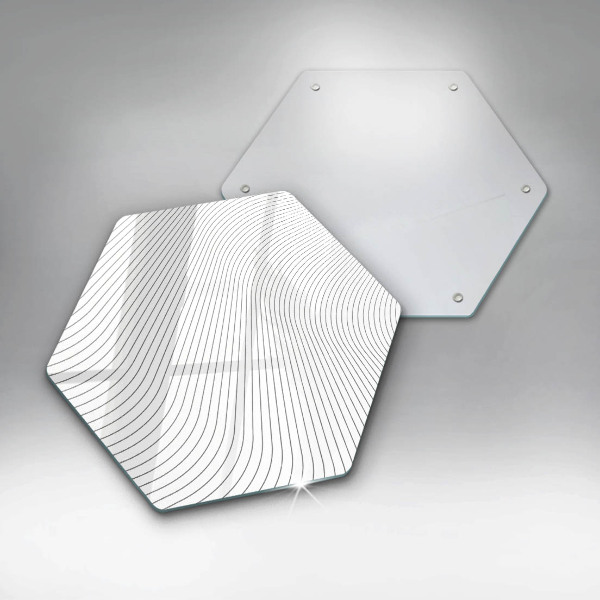 Chopping board glass Modern Line pattern