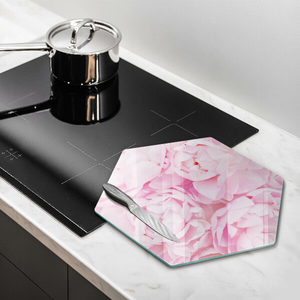 Kitchen worktop protector Delicate peonies