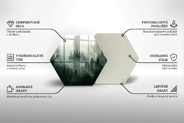 Kitchen worktop protector Landscape of a hazy forest