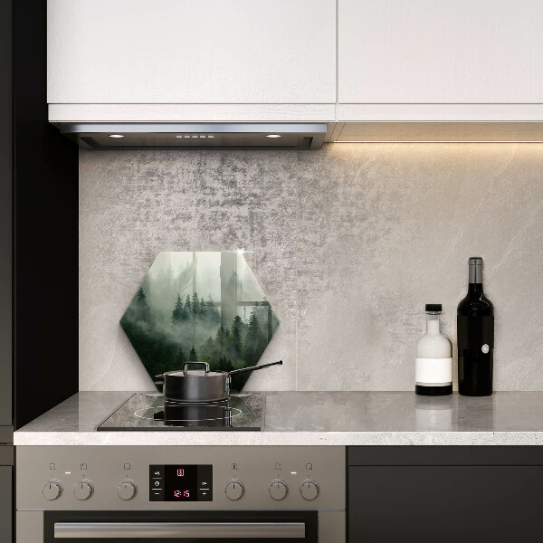 Kitchen worktop protector Landscape of a hazy forest