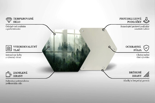 Kitchen worktop protector Landscape of a hazy forest