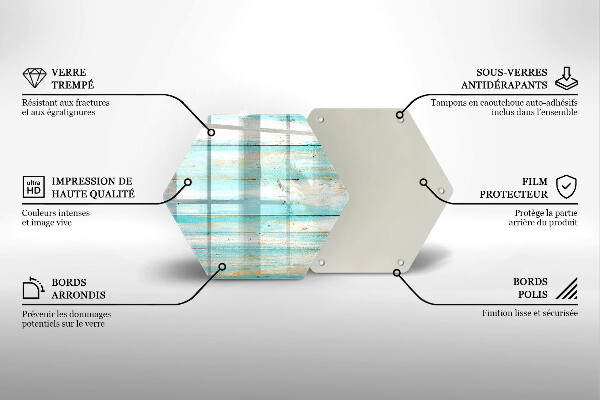 Kitchen worktop protector Vintage wood boards