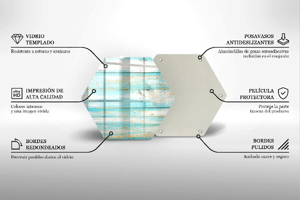 Kitchen worktop protector Vintage wood boards