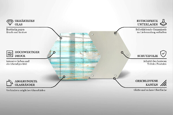 Kitchen worktop protector Vintage wood boards