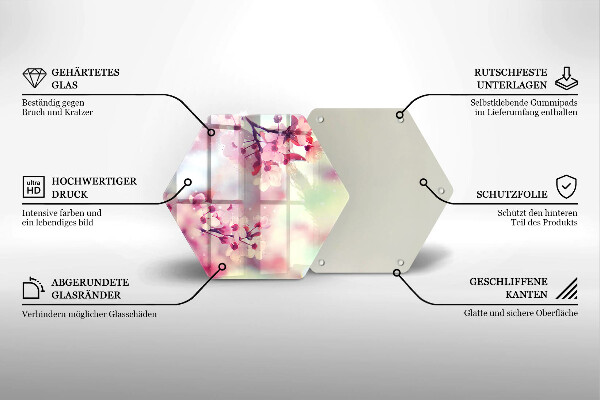 Kitchen worktop protector Nature apple flowers