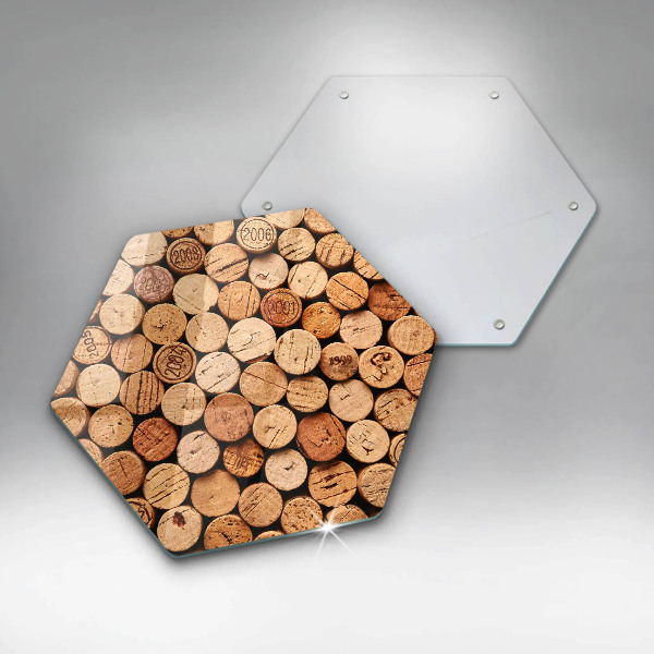 Kitchen worktop protector Wine corks pattern