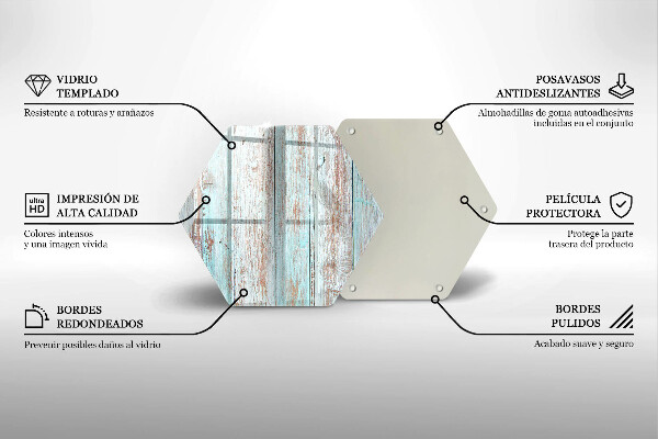 Kitchen worktop protector Old vintage boards