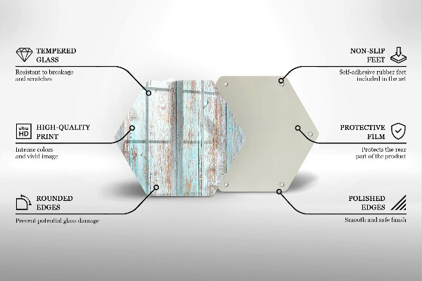 Kitchen worktop protector Old vintage boards