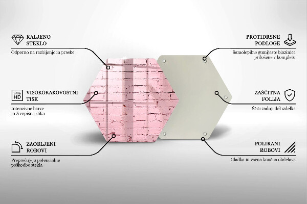 Kitchen worktop protector Pastel wall bricks