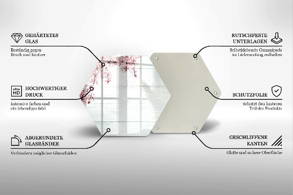 Kitchen worktop protector Flowers on the boards