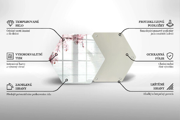 Kitchen worktop protector Flowers on the boards