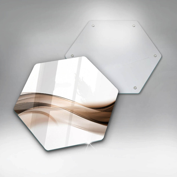 Kitchen worktop protector Abstraction brown lines