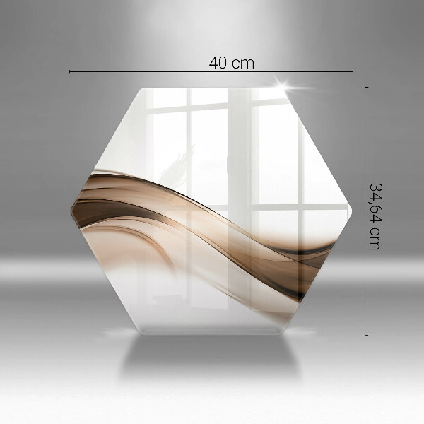 Kitchen worktop protector Abstraction brown lines