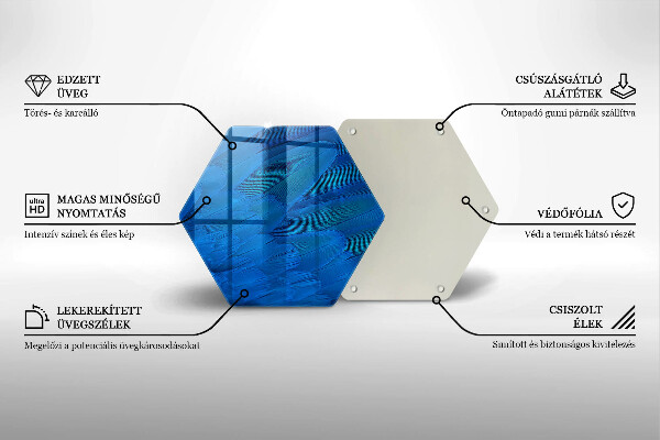 Chopping board glass Bird feathers