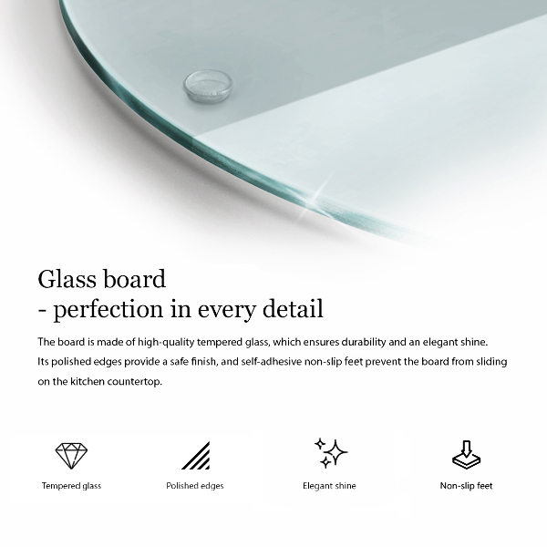 Transparent glass worktop saver 16 in