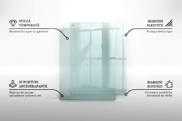 Transparent chopping board 20x16 in