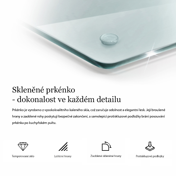 Transparent chopping board 16 in