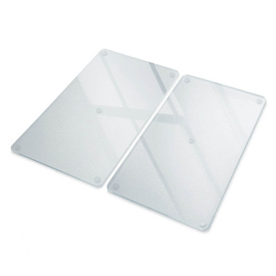 Glass kitchen cutting board set of 2, 11.8 × 20.5 inches