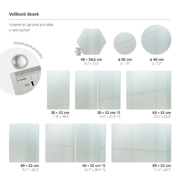 Glass chopping board 11.8 in