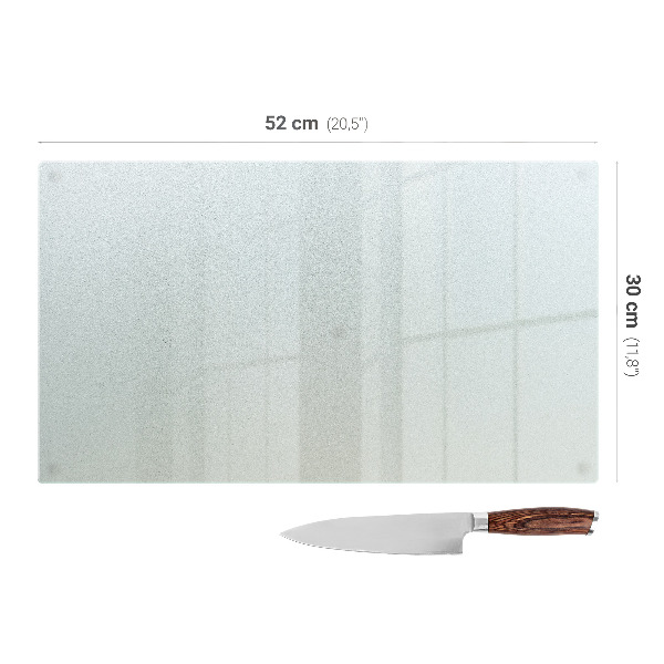 Glass chopping board, 11.8 × 20.5 inches
