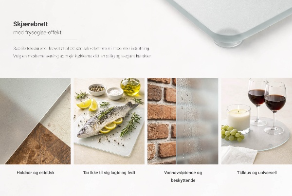 Glass chopping board, 11.8 × 20.5 inches