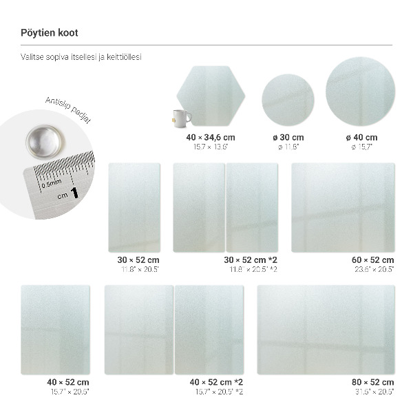 Glass chopping board 31.5×20.5 inches