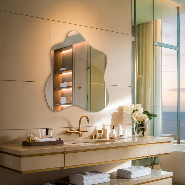 Splash irregular shaped mirror 58x58 cm