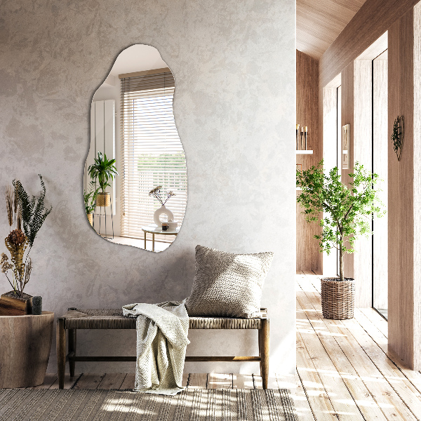 Irregular mirror decorative for the wall 16x32 in