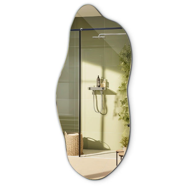 Pebble shape mirror decorative for the wall 14x32 in