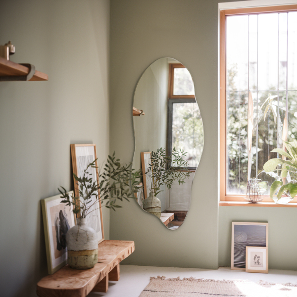 Unusual shaped mirror without frame 16x36 in