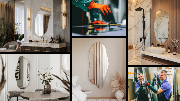 Unusual shaped mirror without frame 16x36 in