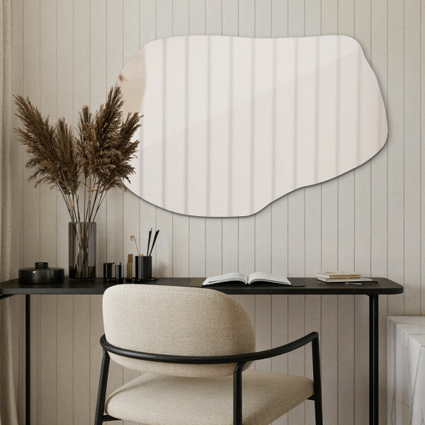 Asymmetric mirror decorative 28x18 in