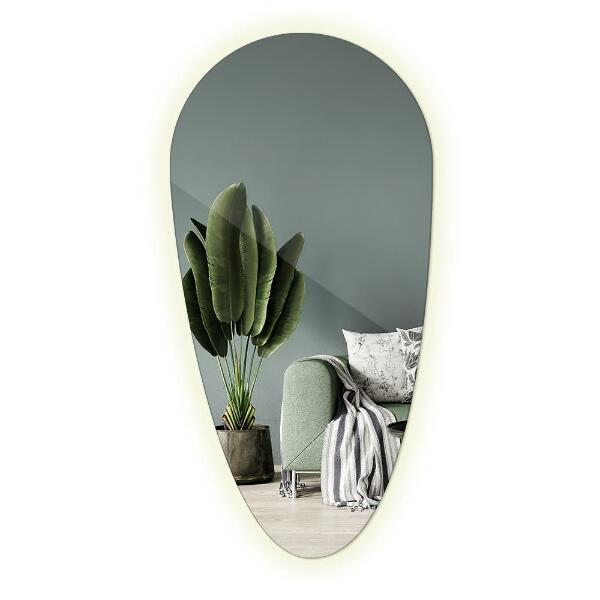 Led light mirror tear shaped 45x90 cm