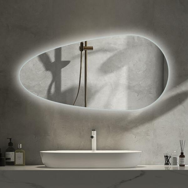 Led light mirror tear shaped 45x90 cm