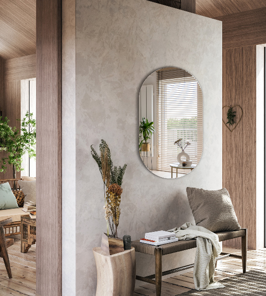 Tall oval mirror without frame 23x39 in