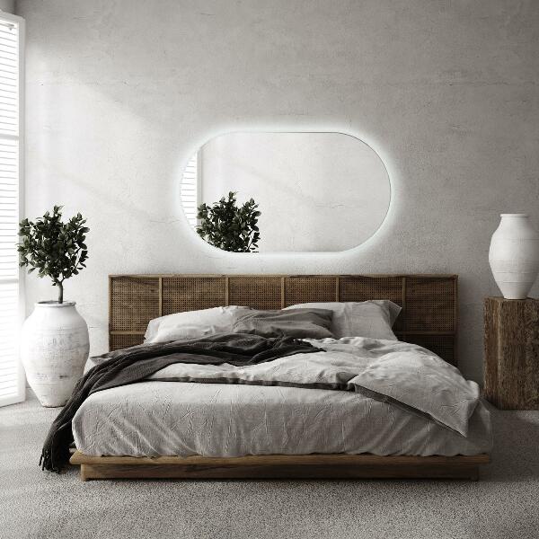 Led bathroom mirror oval 52x90 cm