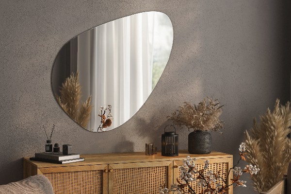 Organic shaped mirror frameless loft-style 68x67 cm