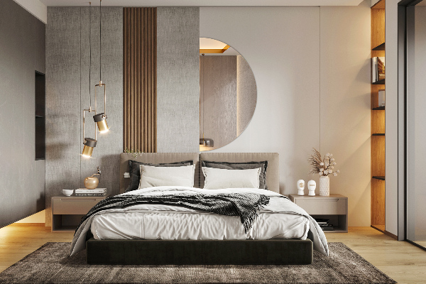 Wall mounted half mirror without frame 18x36 in