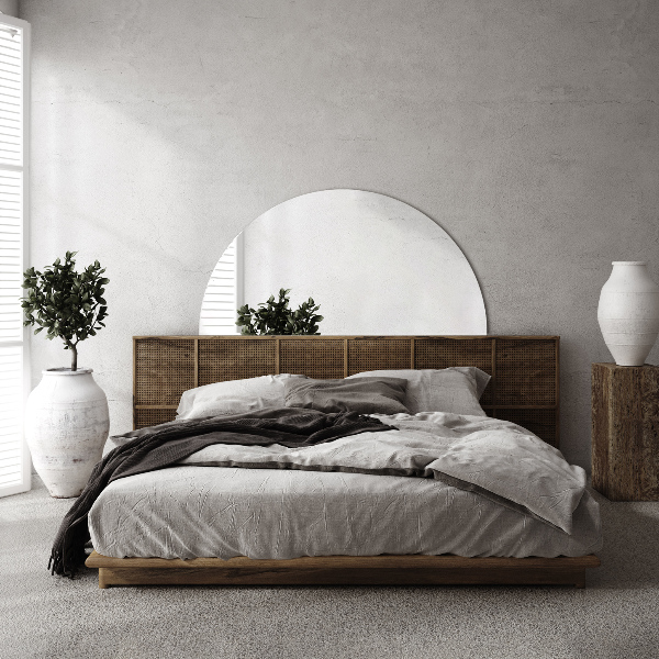 Wall mounted half mirror without frame 18x36 in