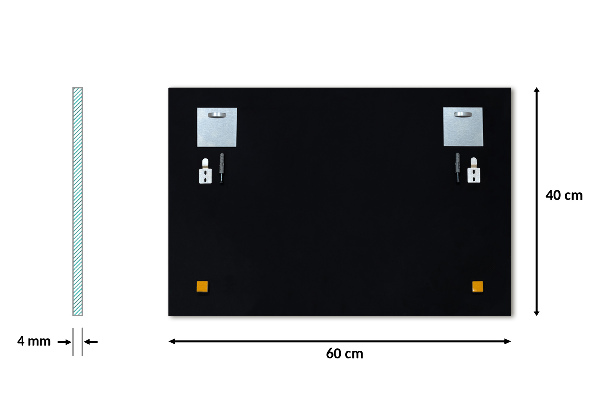Rectangle wall mounted frameless mirror 24x16 in