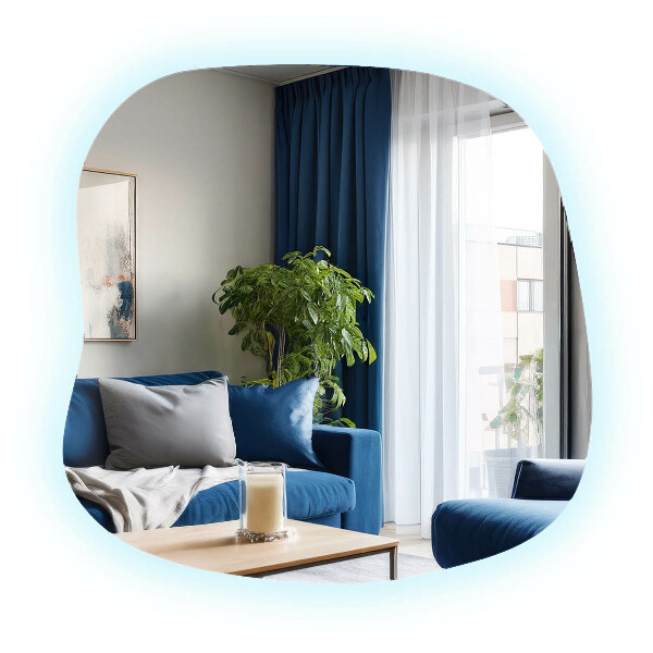 Asymetric led light mirror 77x77 cm