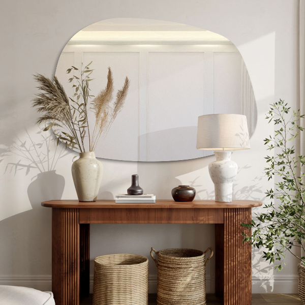 Mirror splash irregular shape 22x15 in (55x38 cm)