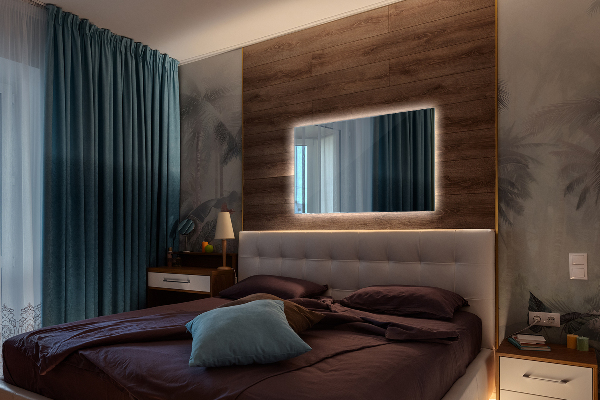 Rectangle illuminated mirror 39x28 in