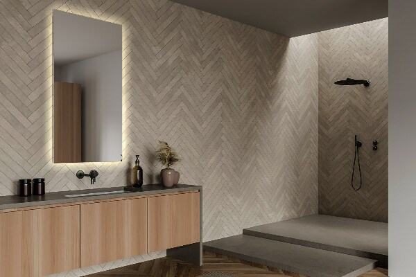 Rectangle led bathroom wall mirror 24x16 in