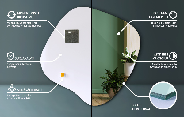 Mirror splash original 19x19 in