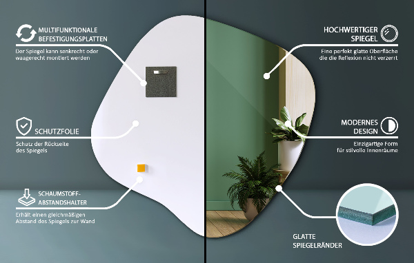 Mirror splash original 30x30 in