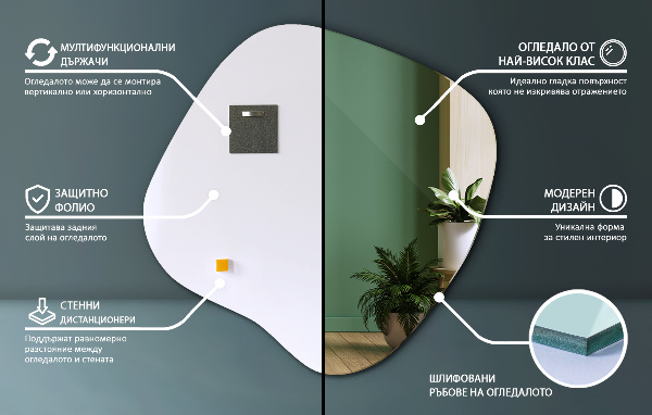 Mirror splash original 30x30 in