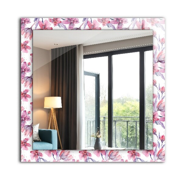 Decorative mirror Watercolour flowers