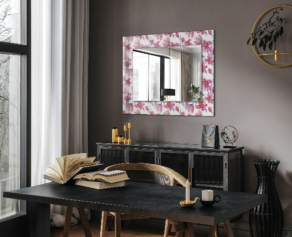 Decorative mirror Watercolour flowers