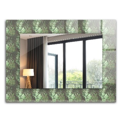 Wall mirror decor Tropical leaves
